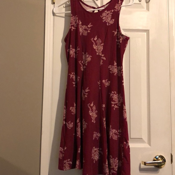 MUDD wine rose sleeveless skater dress - Picture 2 of 4